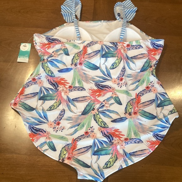 🌸NWT OUTDOOR OASIS Womens Plus Size One Piece Swimsuit - size 1X - Picture 6 of 17
